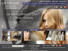 Tablet Screenshot of lamiragesalon.com